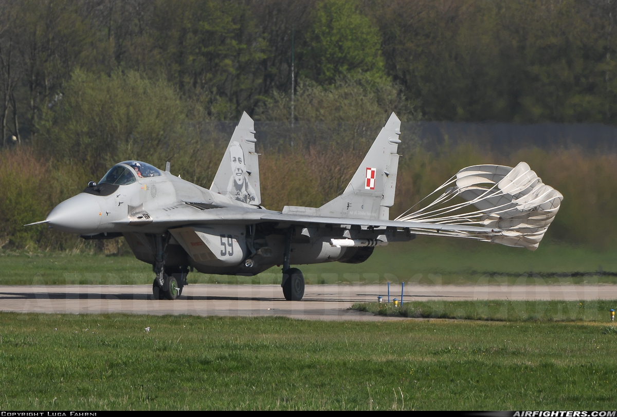 Poland - Air Force Mikoyan-Gurevich MiG-29A (9.12A) 59 at Leeuwarden (LWR / EHLW), Netherlands