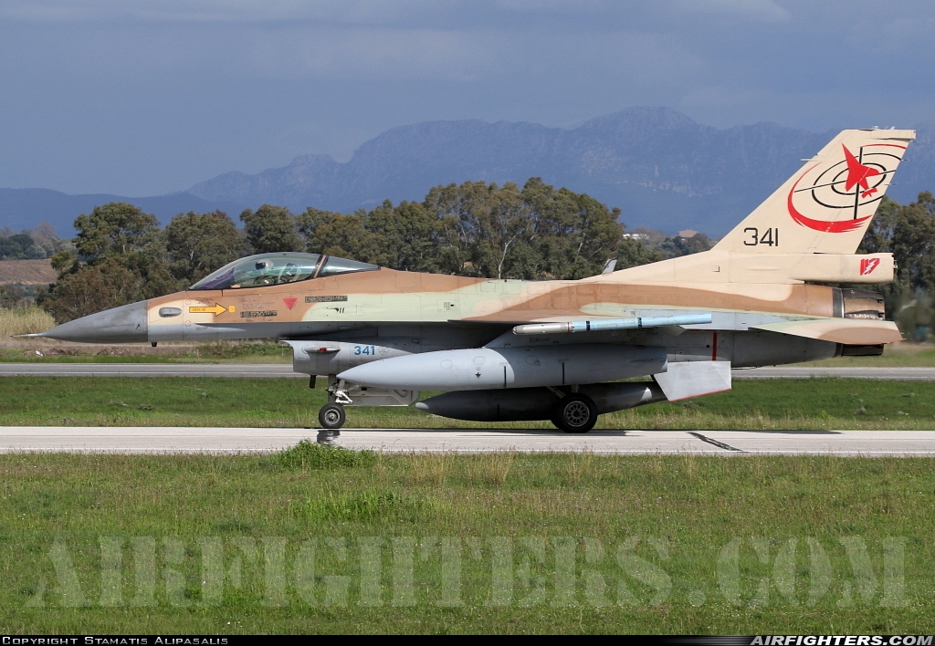 Israel - Air Force General Dynamics F-16C Fighting Falcon 341 at Andravida (Pyrgos -) (PYR / LGAD), Greece