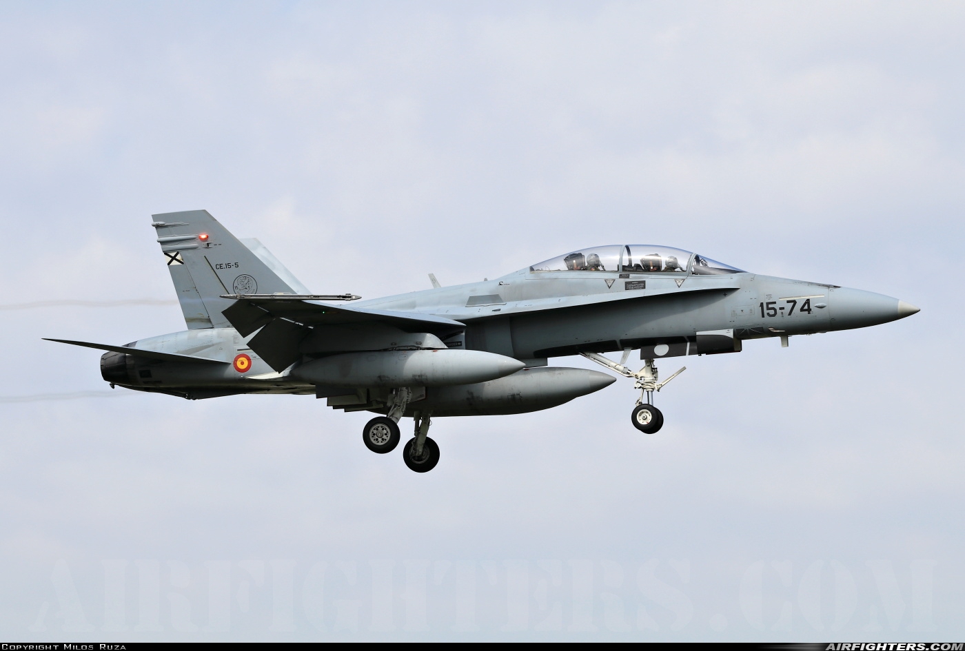 Spain - Air Force McDonnell Douglas CE-15 Hornet (EF-18B) CE.15-5 at Leeuwarden (LWR / EHLW), Netherlands