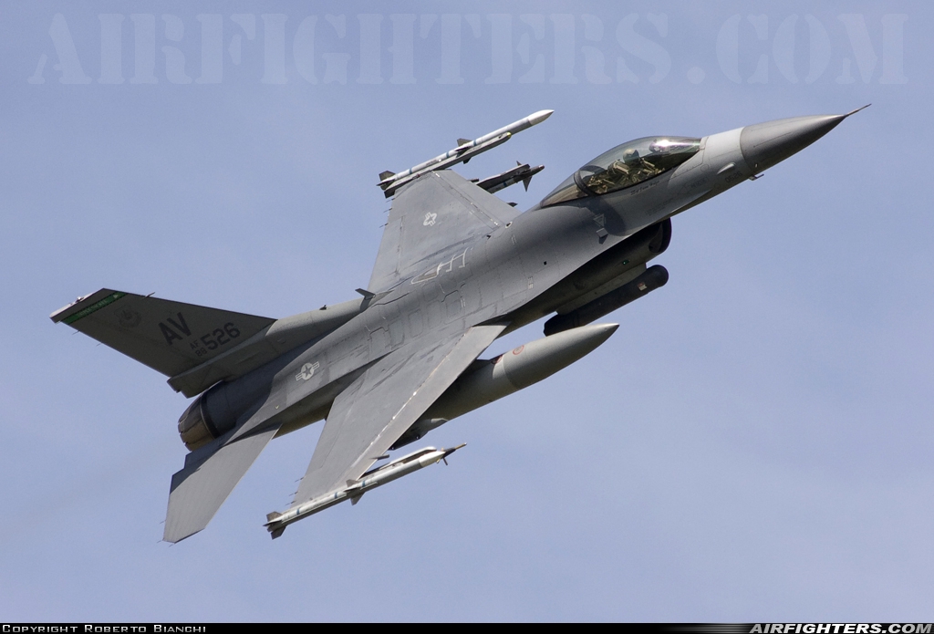 USA - Air Force General Dynamics F-16C Fighting Falcon 88-0526 at Aviano (- Pagliano e Gori) (AVB / LIPA), Italy