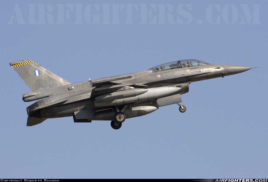 Greece - Air Force General Dynamics F-16D Fighting Falcon 603 at Aviano (- Pagliano e Gori) (AVB / LIPA), Italy