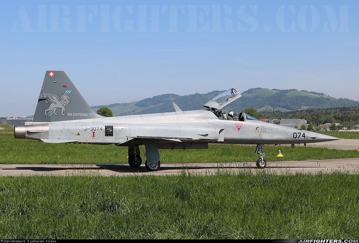 Switzerland - Air Force Northrop F-5E Tiger II J-3074 at Emmen (EML / LSME), Switzerland