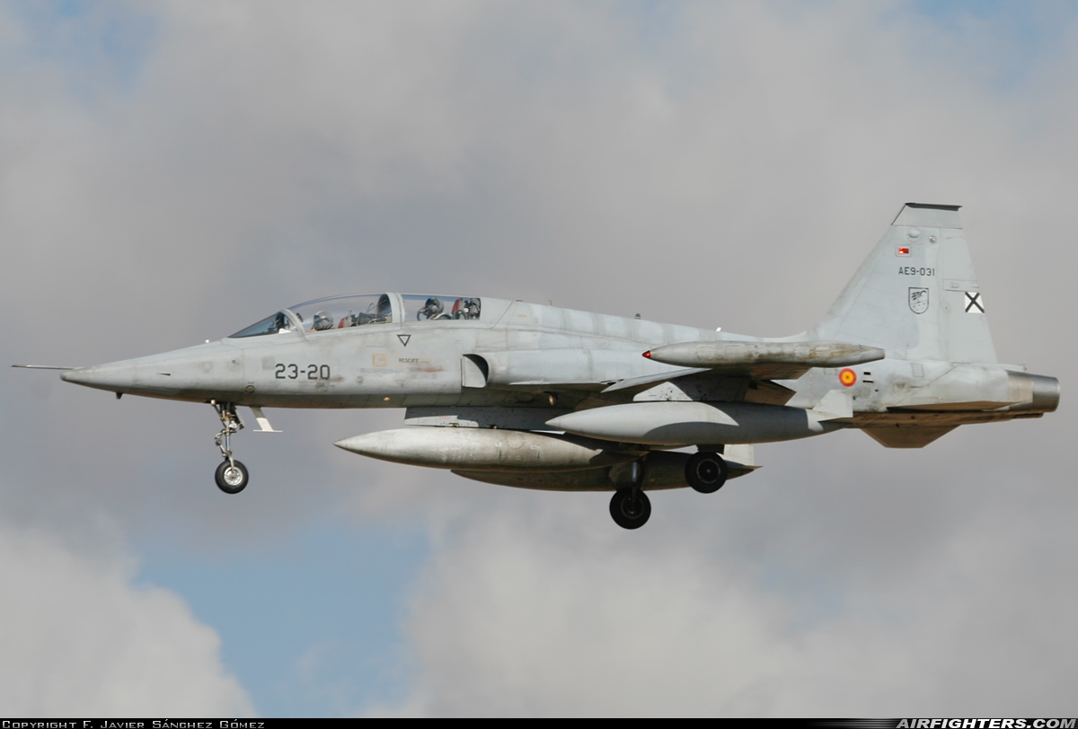 Spain - Air Force Northrop SF-5M Freedom Fighter AE.9-031 at Madrid - Torrejon (TOJ / LETO), Spain