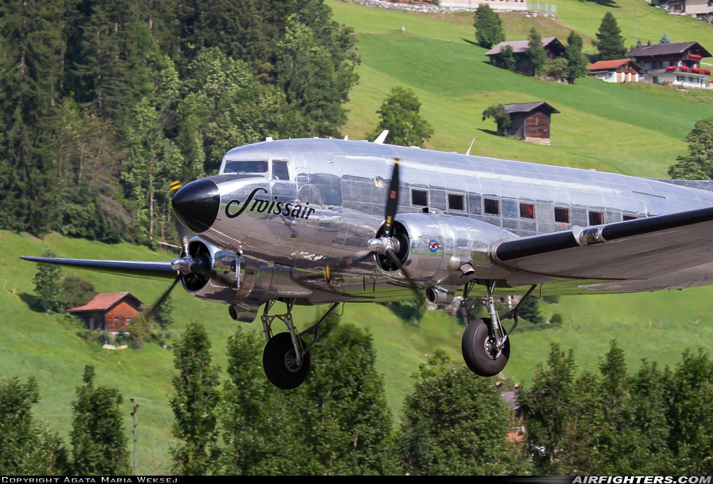 Private Douglas C-47A Skytrain N431HM at St. Stephan (LSTS), Switzerland