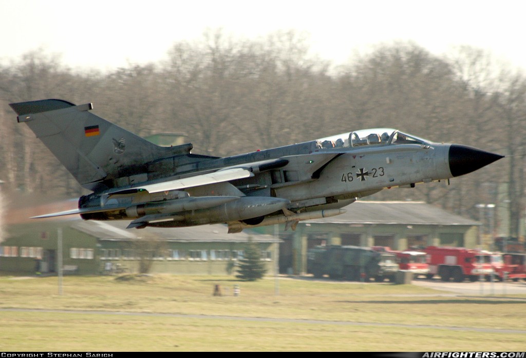 Germany - Air Force Panavia Tornado ECR 46+23 at Neubrandenburg (- Trollenhagen) (FNB / ETNU), Germany