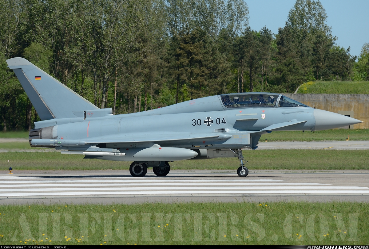 Germany - Air Force Eurofighter EF-2000 Typhoon T 30+04 at Wittmundhafen (Wittmund) (ETNT), Germany