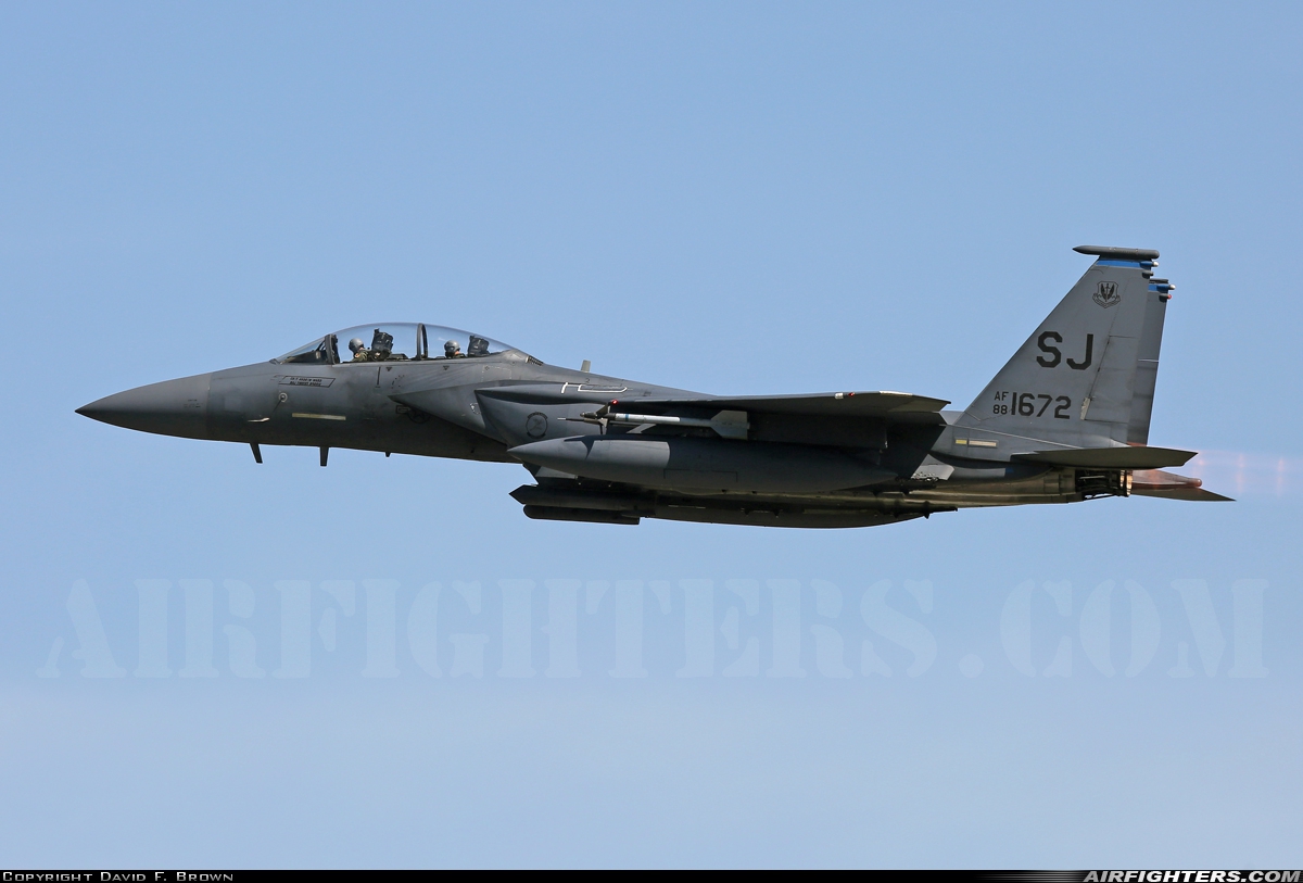 USA - Air Force McDonnell Douglas F-15E Strike Eagle 88-1672 at Goldsboro - Seymour Johnson AFB (GSB / KGSB), USA