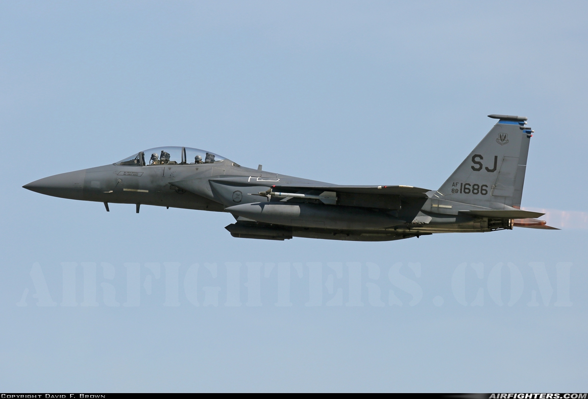 USA - Air Force McDonnell Douglas F-15E Strike Eagle 88-1686 at Goldsboro - Seymour Johnson AFB (GSB / KGSB), USA