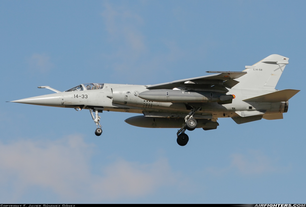 Spain - Air Force Dassault Mirage F1M C.14-58 at Madrid - Torrejon (TOJ / LETO), Spain