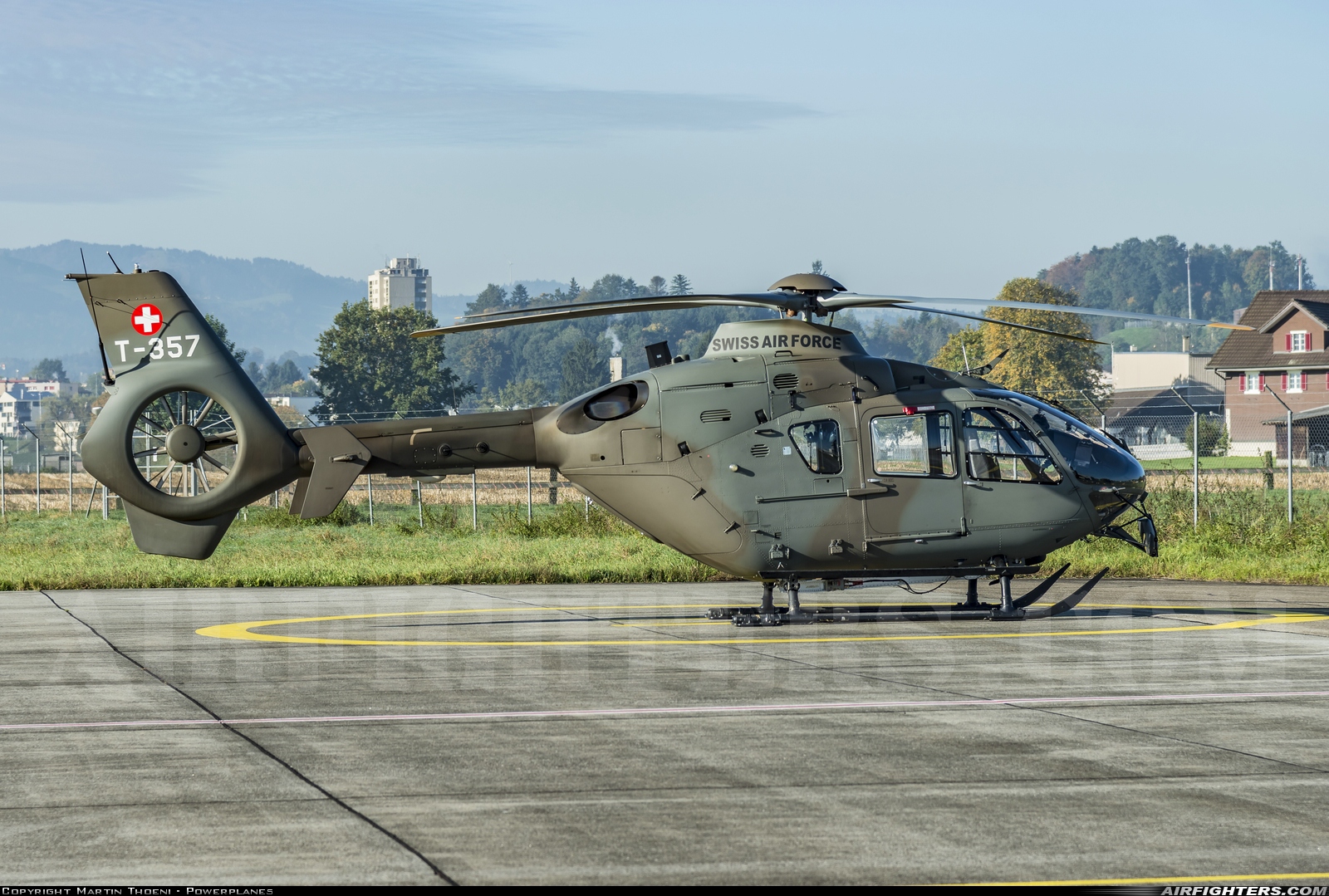 Switzerland - Air Force Eurocopter TH05 (EC-635P2+) T-357 at Emmen (EML / LSME), Switzerland