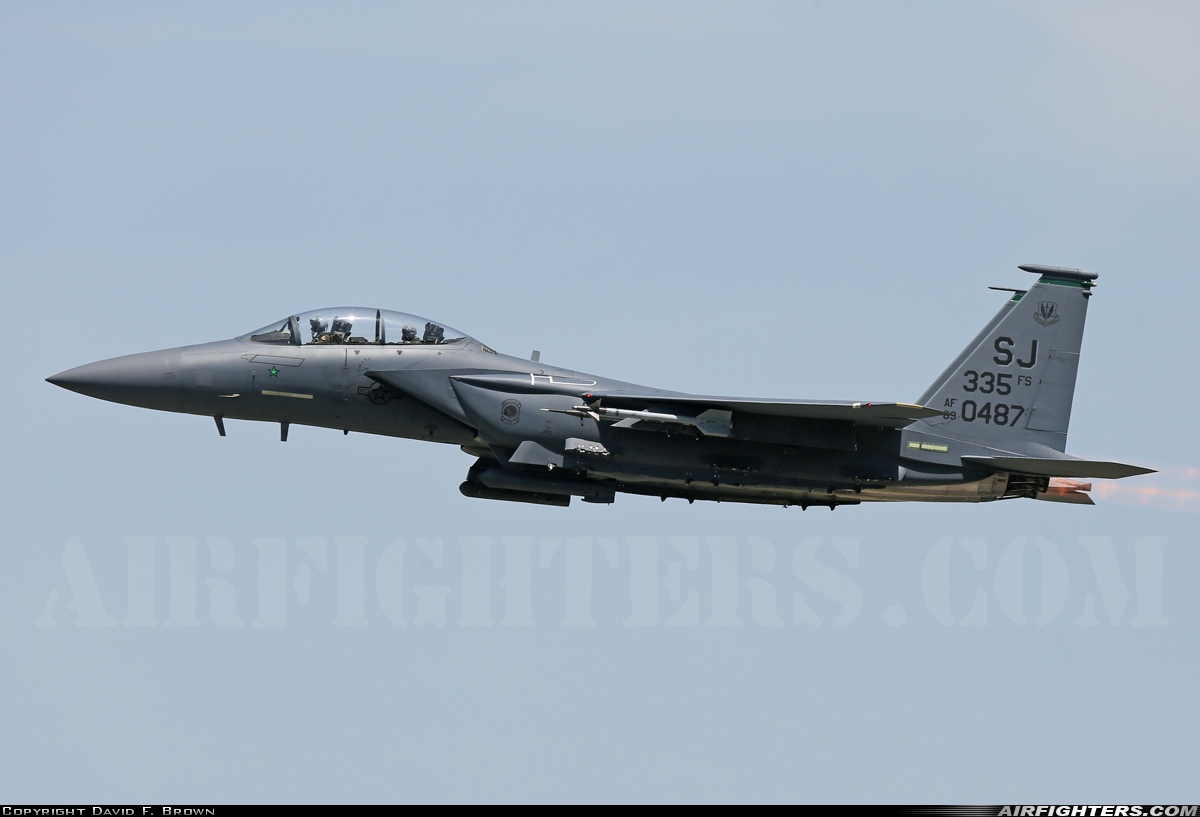 USA - Air Force McDonnell Douglas F-15E Strike Eagle 89-0487 at Goldsboro - Seymour Johnson AFB (GSB / KGSB), USA