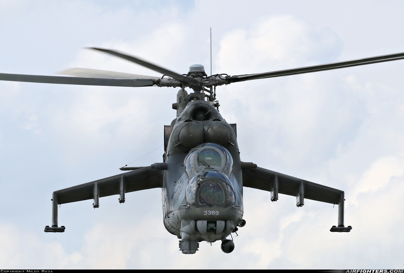 Czech Republic - Air Force Mil Mi-35 (Mi-24V) 3369 at Hradec Kralove (LKHK), Czech Republic