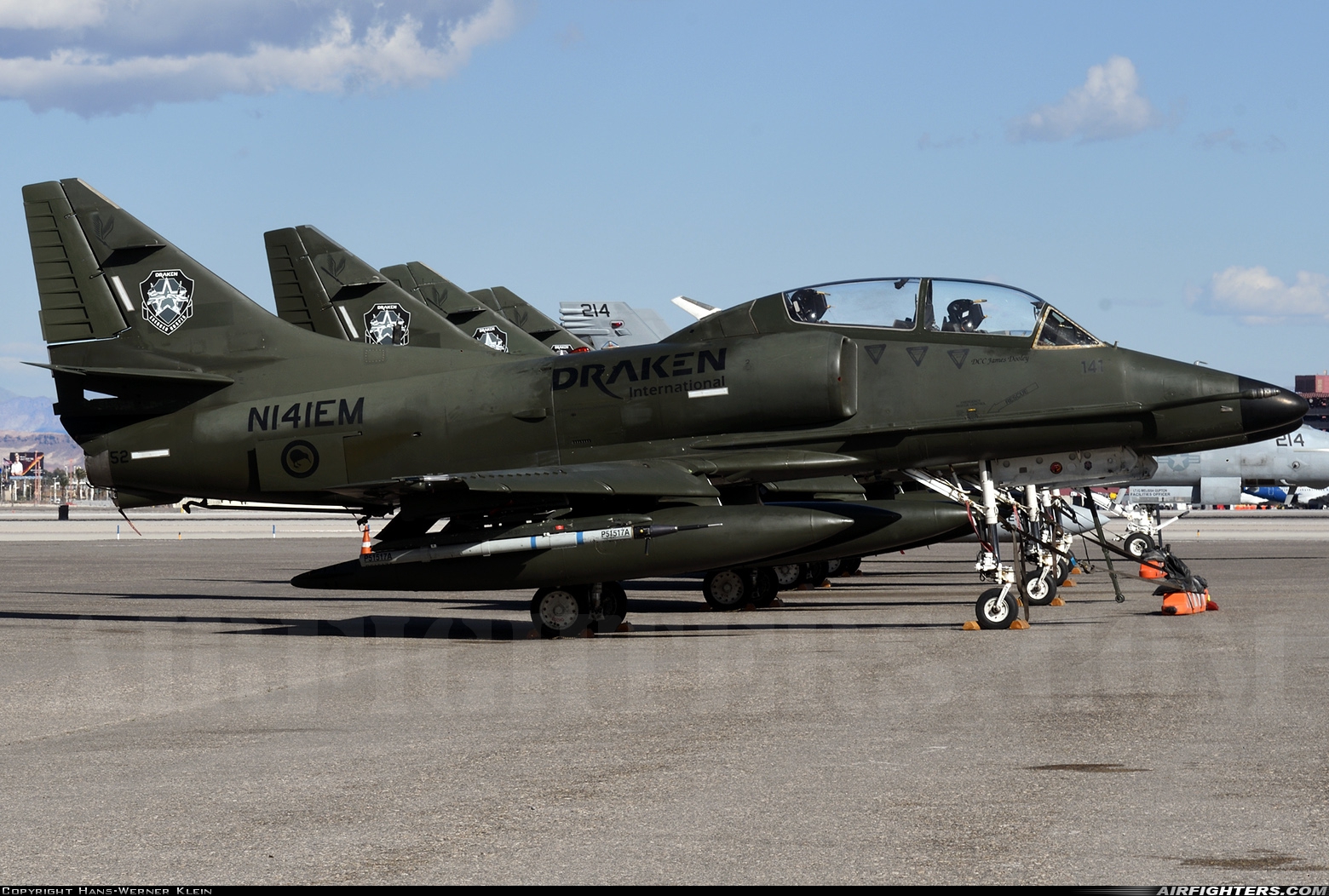 Company Owned - Draken International Douglas TA-4K Skyhawk N141EM at Las Vegas - McCarran Int. (LAS / KLAS), USA