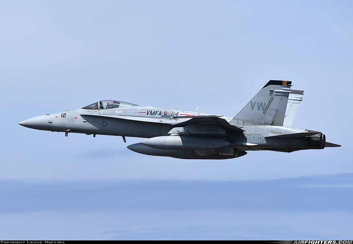 USA - Marines McDonnell Douglas F/A-18A Hornet 164240 at Lajes / Azores (AB4) (TER / LPLA), Portugal