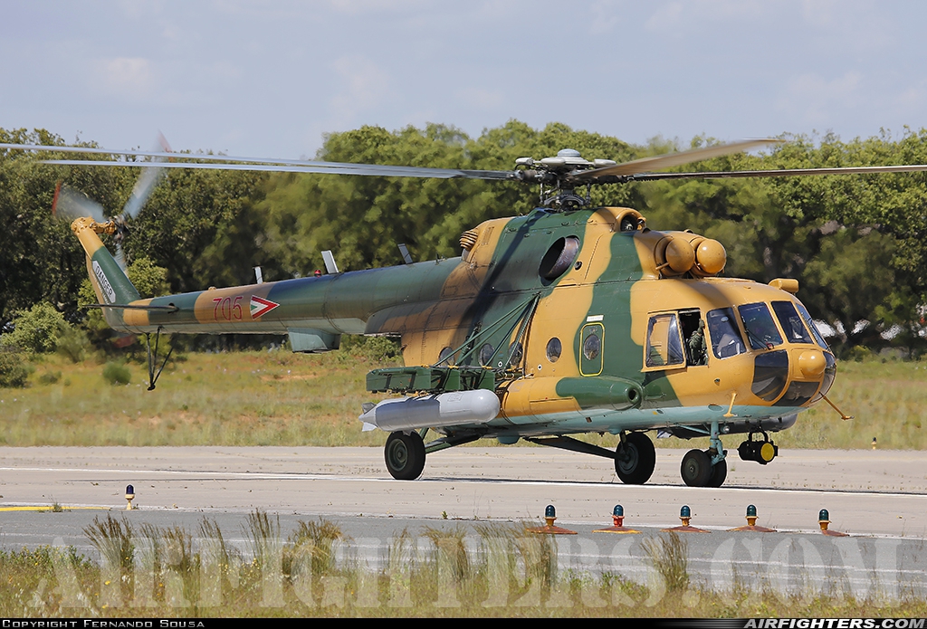 Hungary - Air Force Mil Mi-17 705 at Beja (BA11) (LPBJ), Portugal