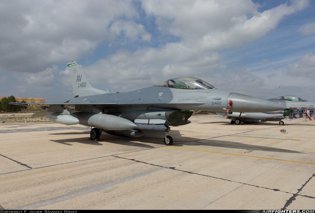 USA - Air Force General Dynamics F-16C Fighting Falcon 88-0460 at Albacete (- Los Llanos) (LEAB), Spain