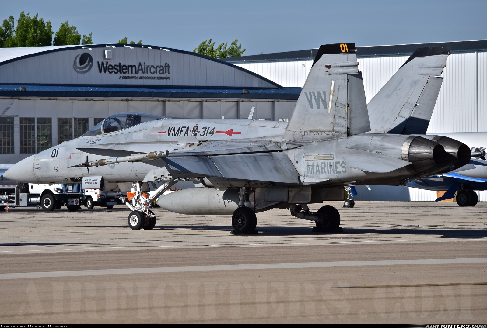 USA - Marines McDonnell Douglas F/A-18A Hornet 162442 at Boise - Air Terminal / Gowen Field (Municipal) (BOI / KBOI), USA