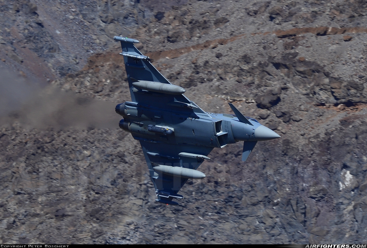 Germany - Air Force Eurofighter EF-2000 Typhoon T 30+84 at Off-Airport - Rainbow Canyon area, USA