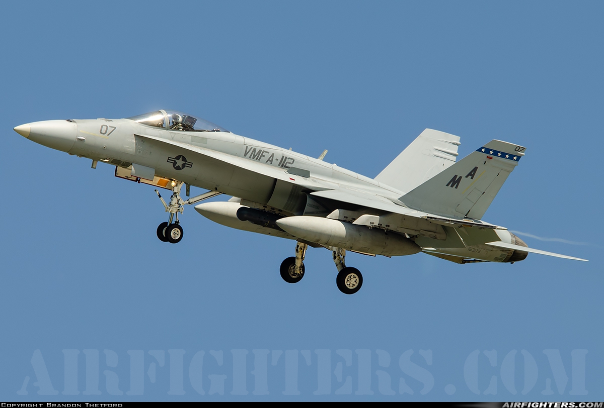 USA - Marines McDonnell Douglas F/A-18B Hornet 163175 at Fort Worth - NAS JRB / Carswell Field (AFB) (NFW / KFWH), USA