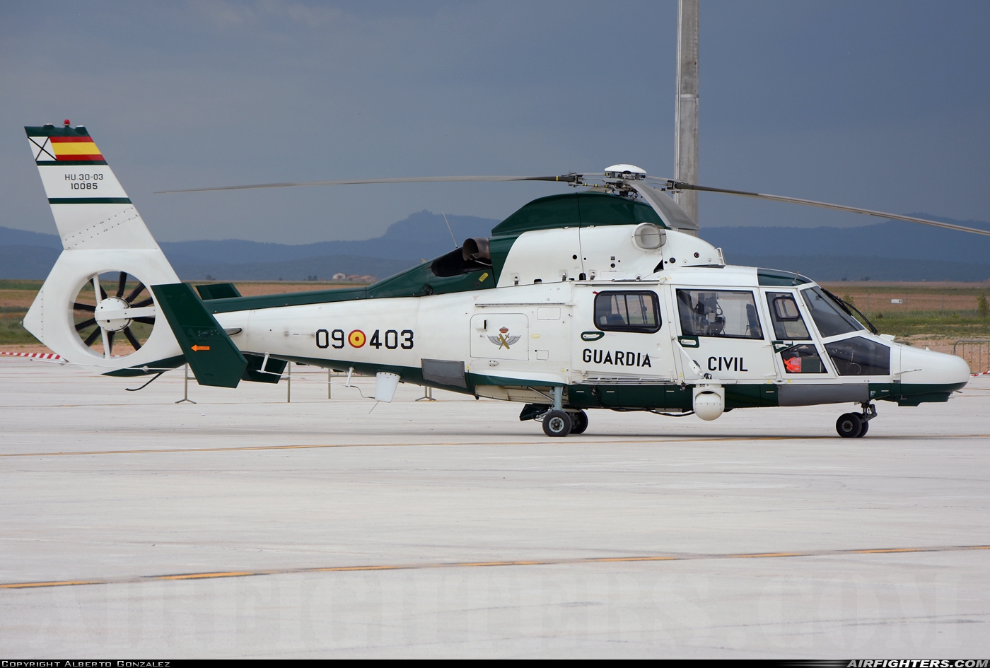 Spain - Guardia Civil Aerospatiale SA-365N3 Dauphin 2 HU.30-03-10085 at Teruel (LETL), Spain