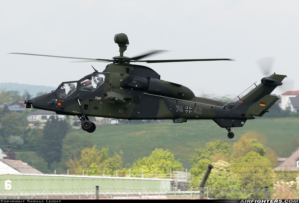Germany - Army Eurocopter EC-665 Tiger UHT 74+42 at Fritzlar (ETHF), Germany