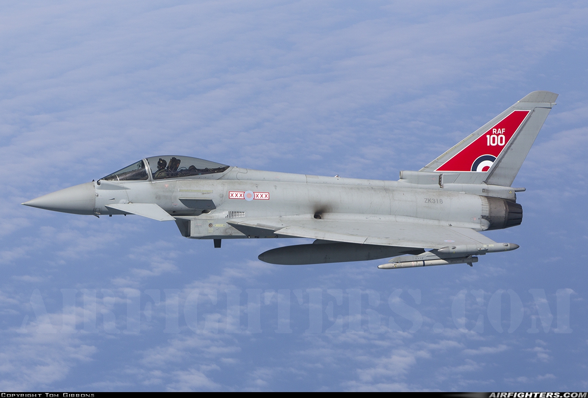UK - Air Force Eurofighter Typhoon FGR4 ZK318 at In Flight, UK