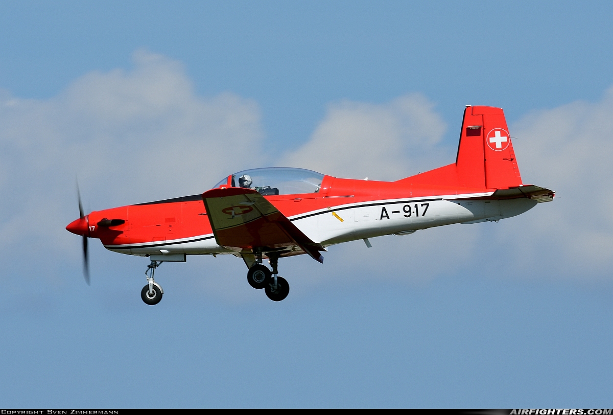 Switzerland - Air Force Pilatus NCPC-7 Turbo Trainer A-917 at Payerne (LSMP), Switzerland