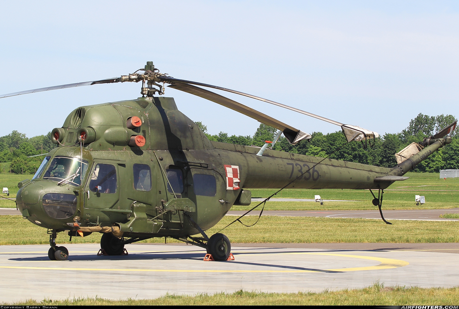 Poland - Army Mil Mi-2URP 7336 at Inowroclaw (- Latkowo) (EPIN / EPIR), Poland