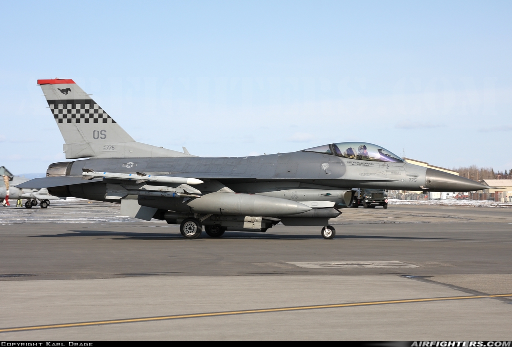USA - Air Force General Dynamics F-16C Fighting Falcon 90-0775 at Fairbanks - Eielson AFB (EIL / PAEI), USA