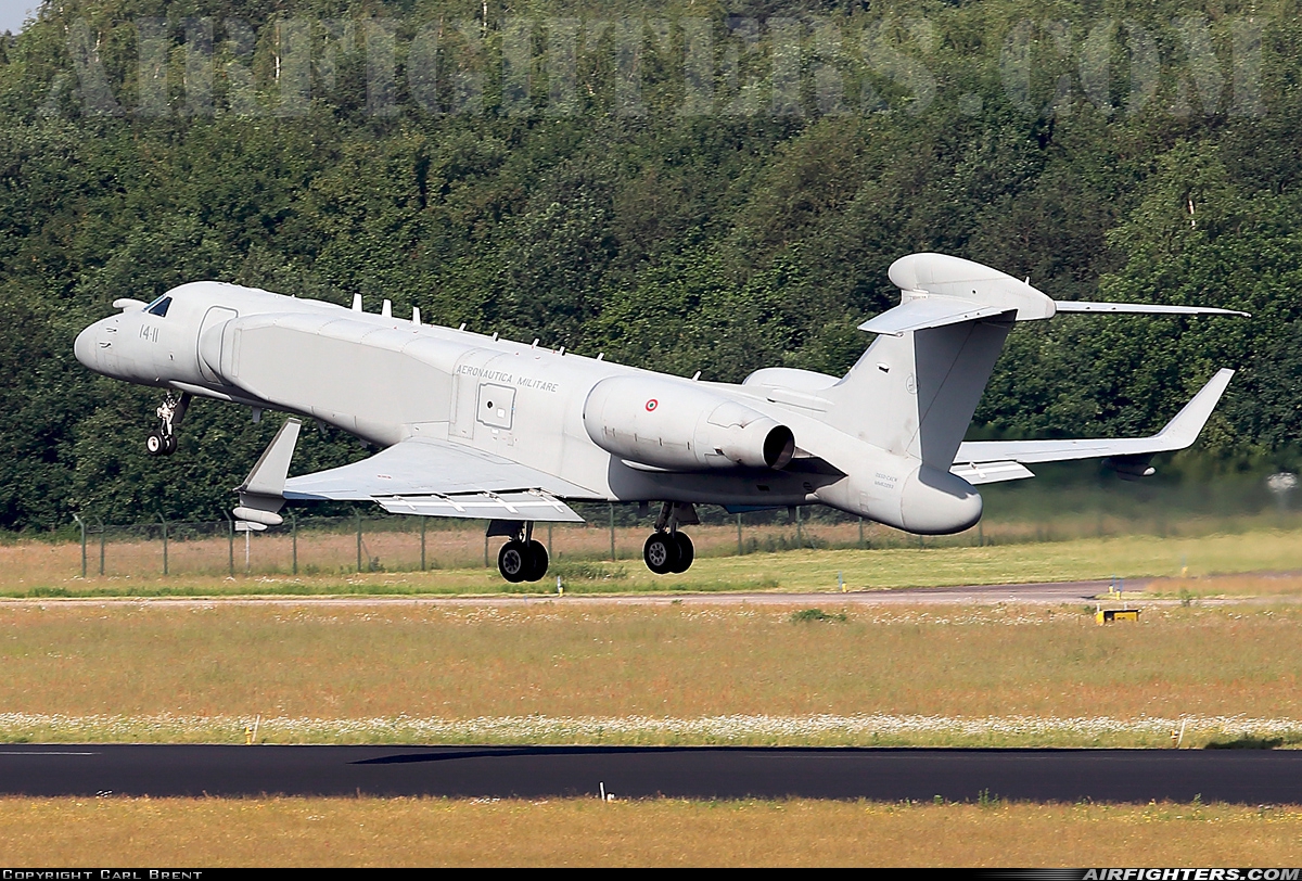 Italy - Air Force Gulfstream Aerospace G-550-CAEW MM62293 at Eindhoven (- Welschap) (EIN / EHEH), Netherlands