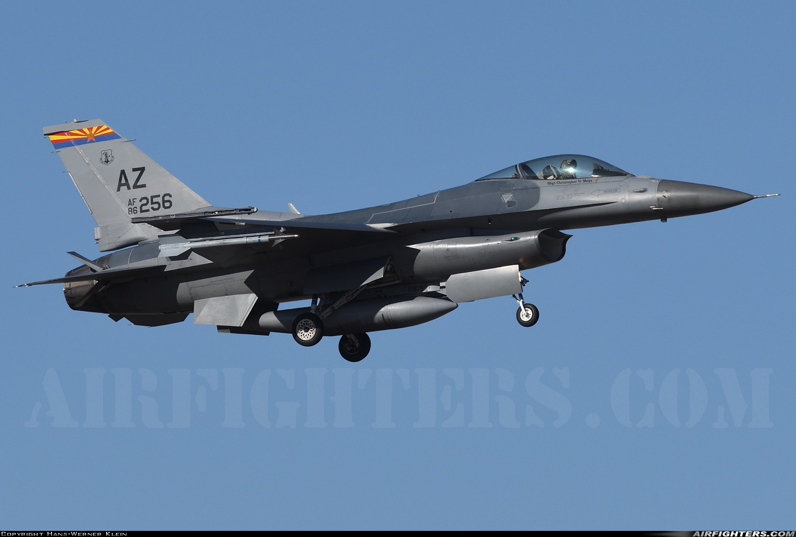 USA - Air Force General Dynamics F-16C Fighting Falcon 86-0256 at Tucson - Int. (TUS / KTUS), USA