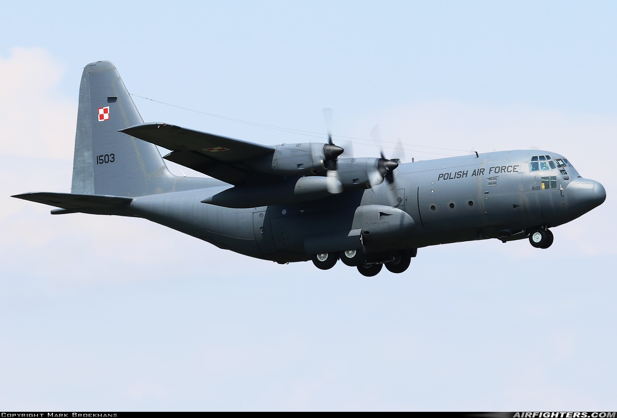 Poland - Air Force Lockheed C-130E Hercules (L-382) 1503 at Breda - Gilze-Rijen (GLZ / EHGR), Netherlands