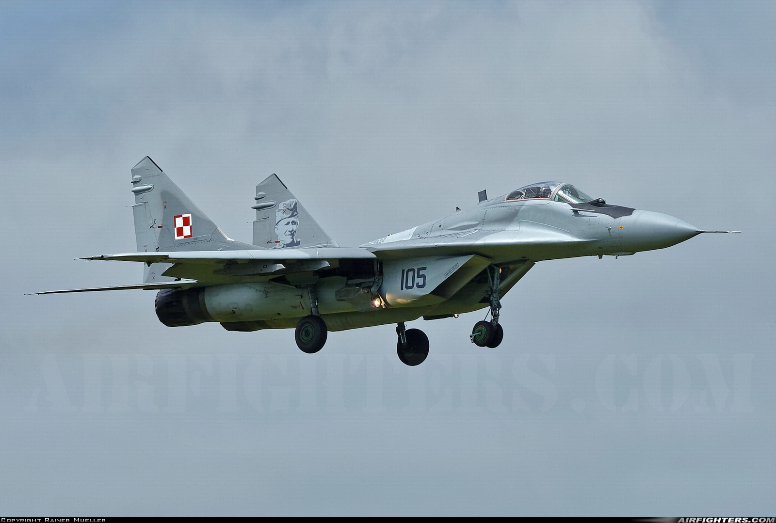 Poland - Air Force Mikoyan-Gurevich MiG-29A (9.12A) 105 at Leeuwarden (LWR / EHLW), Netherlands
