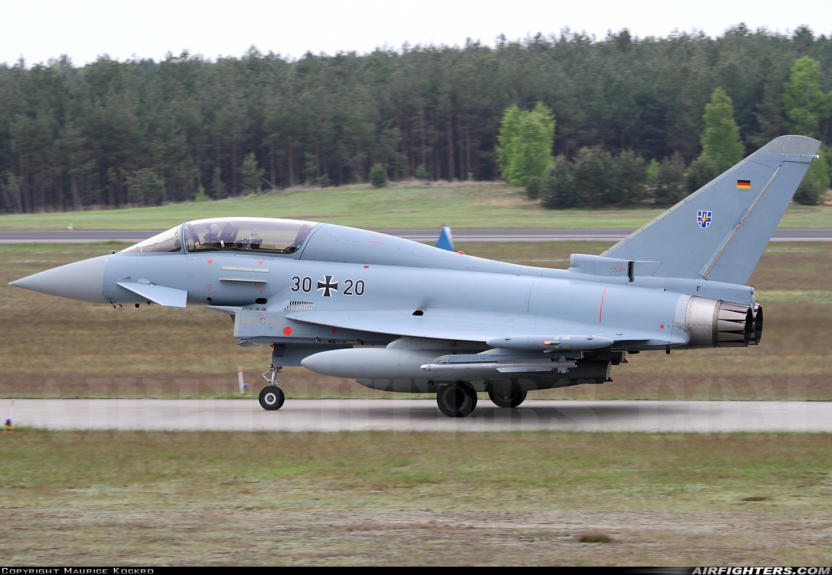 Germany - Air Force Eurofighter EF-2000 Typhoon T 30+20 at Holzdorf (ETSH), Germany
