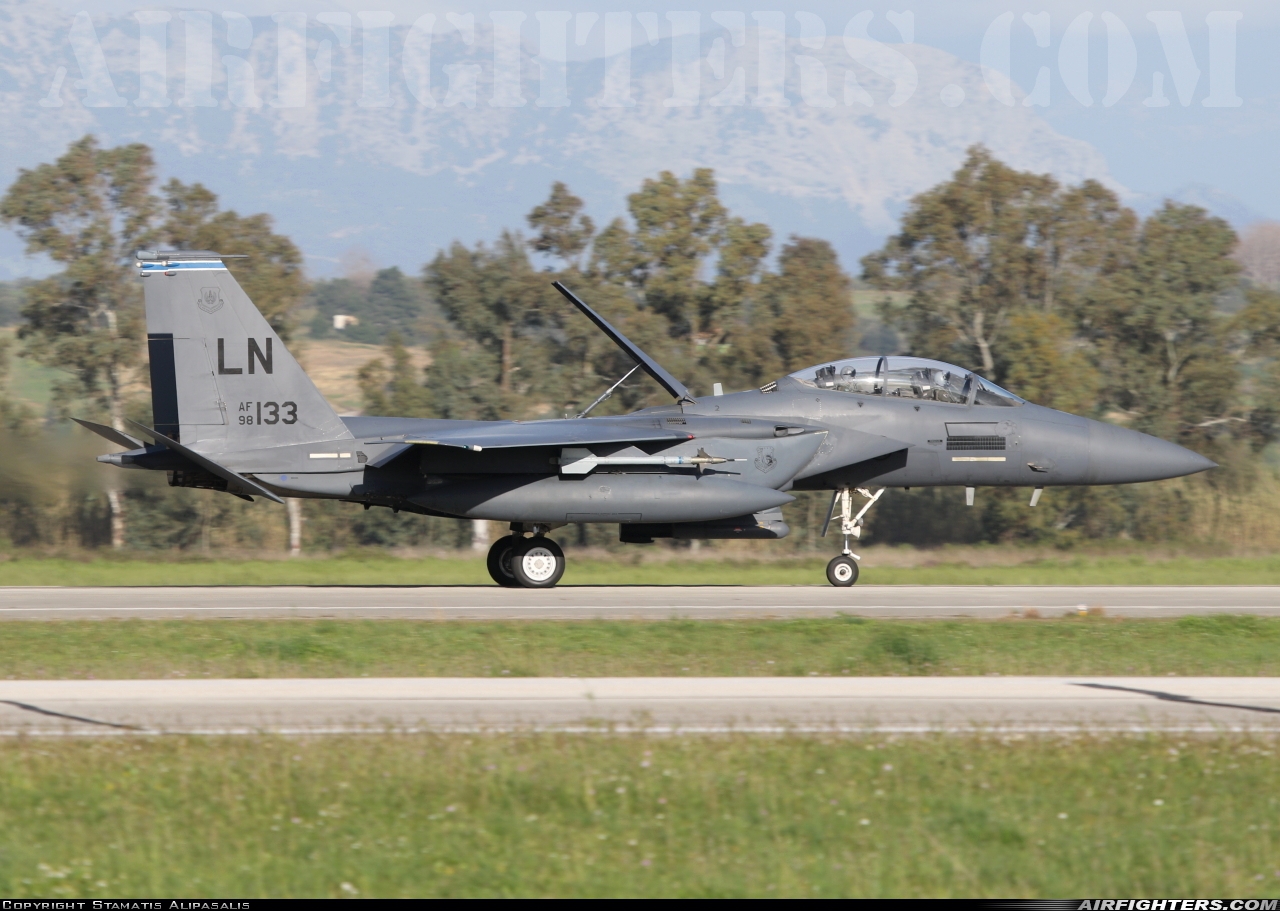 USA - Air Force McDonnell Douglas F-15E Strike Eagle 98-0133 at Andravida (Pyrgos -) (PYR / LGAD), Greece