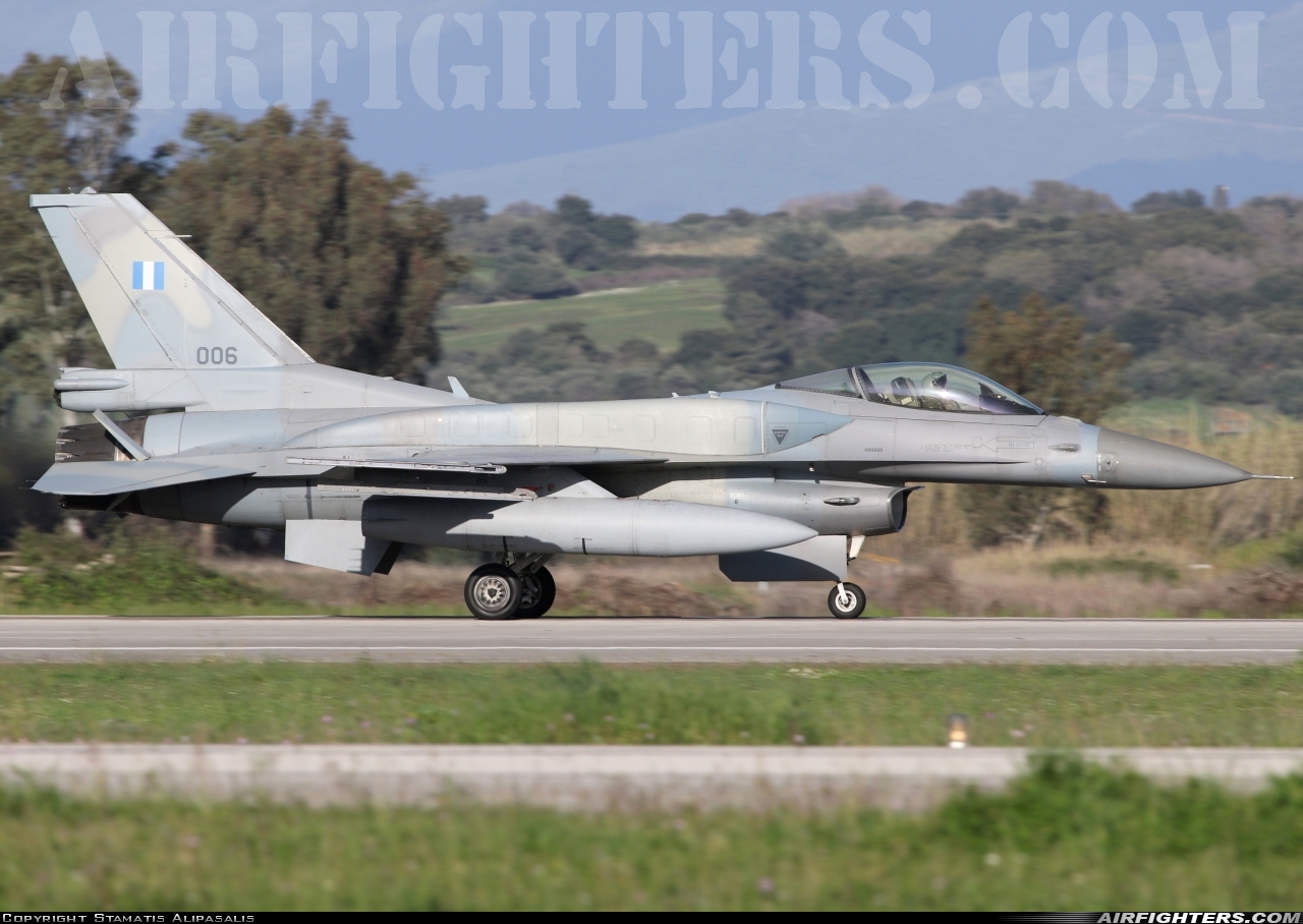 Greece - Air Force General Dynamics F-16C Fighting Falcon 006 at Andravida (Pyrgos -) (PYR / LGAD), Greece