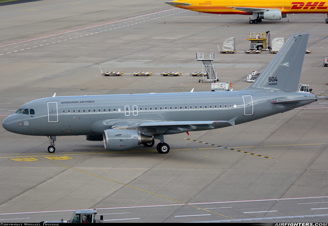 Hungary - Air Force Airbus A319-112 604 at Cologne / Bonn (- Konrad Adenauer / Wahn) (CGN / EDDK), Germany