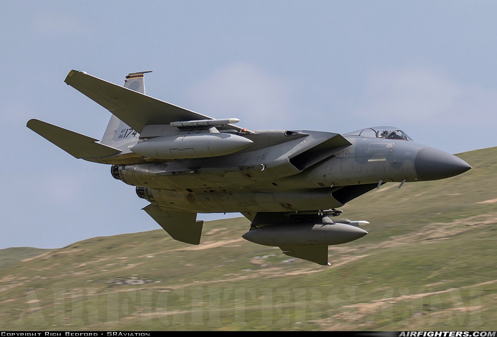 USA - Air Force McDonnell Douglas F-15C Eagle 86-0174 at Off-Airport - Machynlleth Loop Area, UK