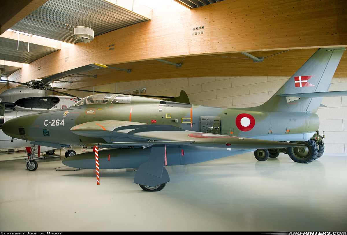 Denmark - Air Force Republic RF-84F Thunderflash C-264 at Stauning (STA / EKVJ), Denmark