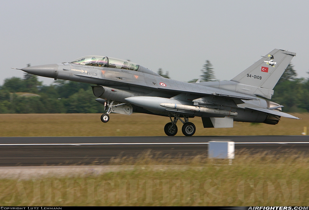 Türkiye - Air Force General Dynamics F-16D Fighting Falcon 94-0109 at Lechfeld (ETSL), Germany