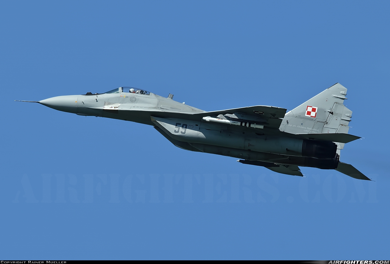 Poland - Air Force Mikoyan-Gurevich MiG-29A (9.12A) 59 at Leeuwarden (LWR / EHLW), Netherlands