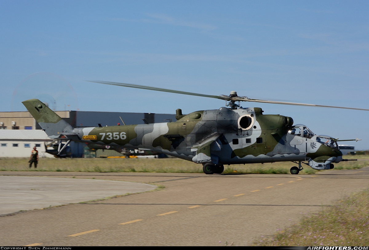 Czech Republic - Air Force Mil Mi-35 (Mi-24V) 7356 at Viterbo (LIRV), Italy