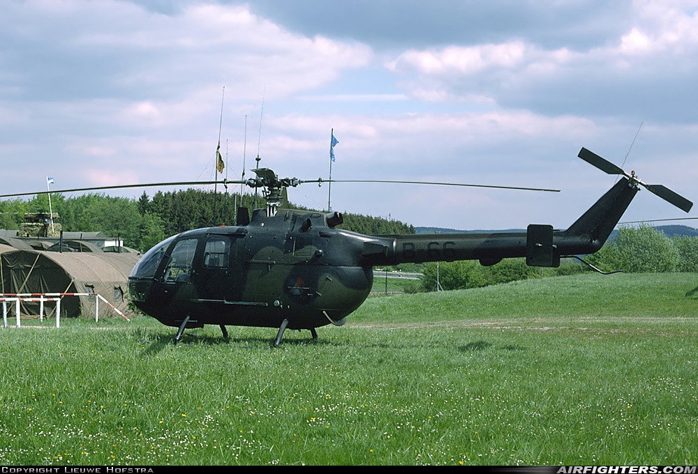 Netherlands - Air Force MBB Bo-105CB B-66 at Off-Airport - Vogelsang military training area, Germany