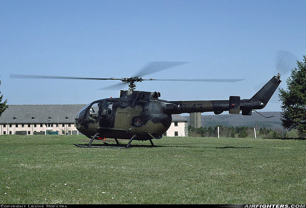 Netherlands - Air Force MBB Bo-105CB B-43 at Off-Airport - Vogelsang military training area, Germany