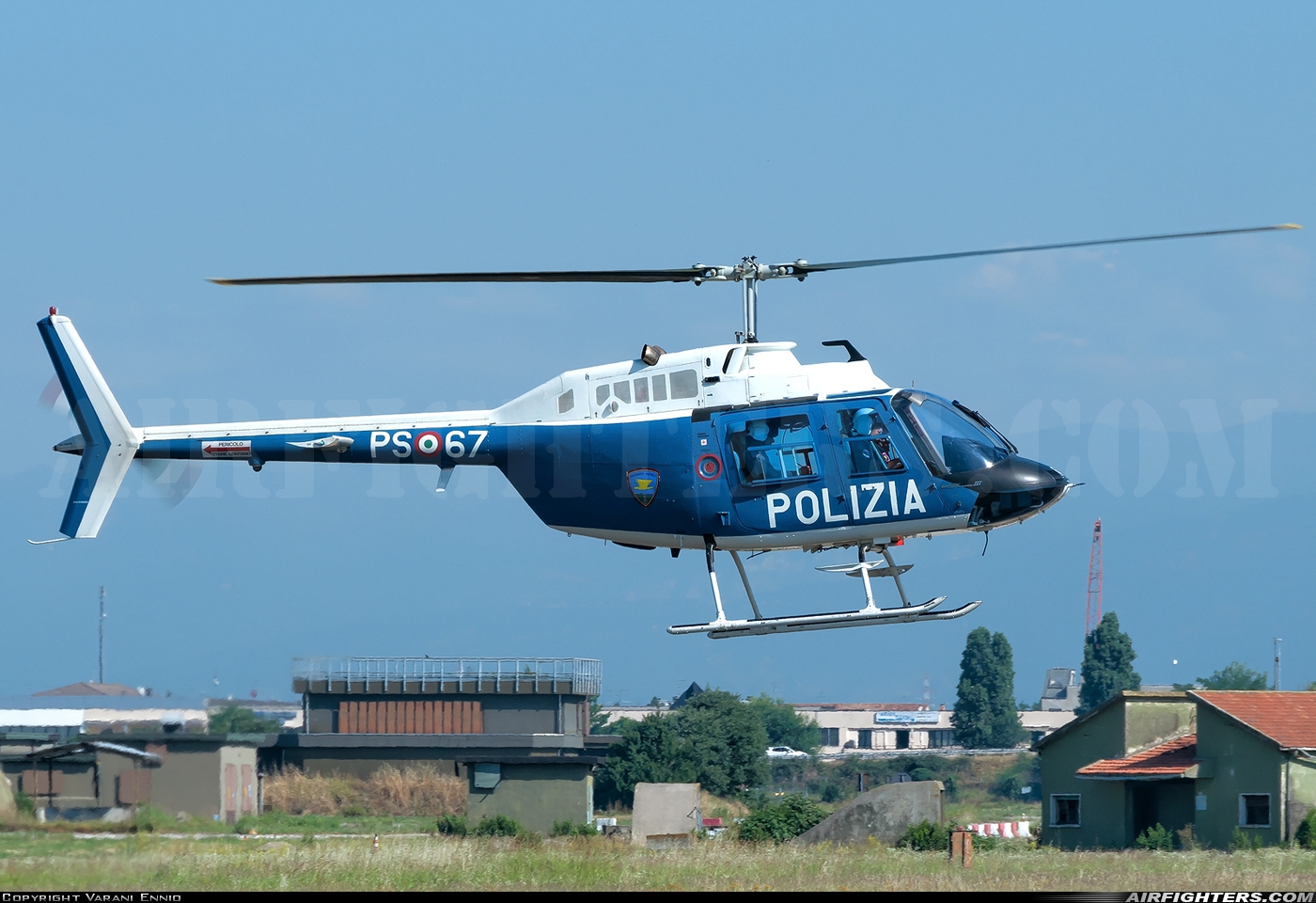 Italy - Polizia Agusta-Bell AB-206B-3 JetRanger III PS-67 at Verona - Villafranca (Valerio Catullo) (VRN / LIPX), Italy