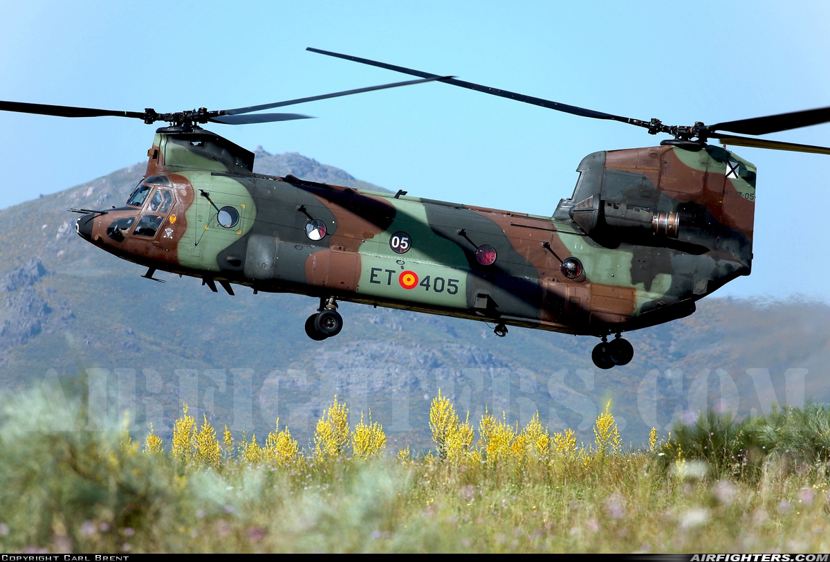 Spain - Army Boeing Vertol CH-47D Chinook HT.17-05 at Off-Airport - Guadalix De La Sierra, Spain