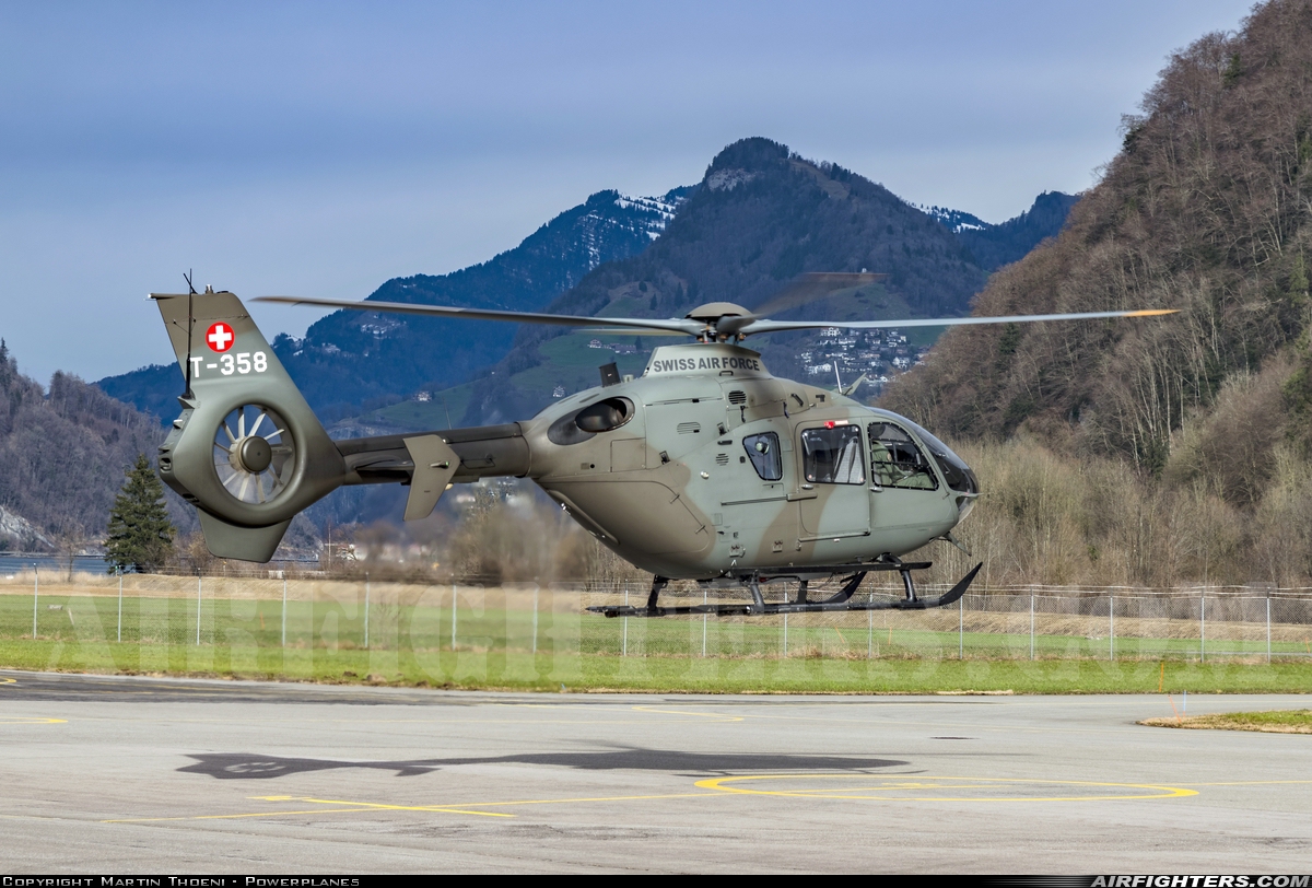 Switzerland - Air Force Eurocopter TH05 (EC-635P2+) T-358 at Alpnach (LSMA), Switzerland