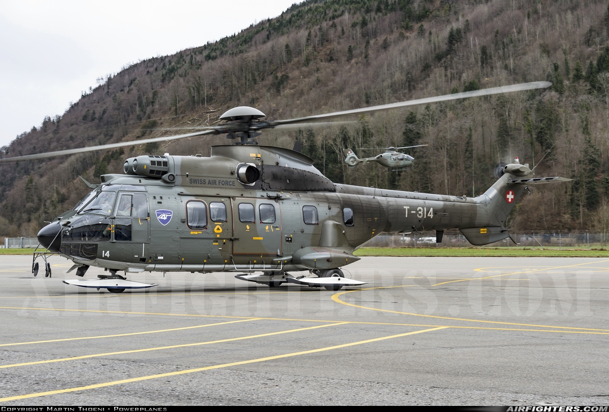 Switzerland - Air Force Aerospatiale AS-332M1 Super Puma T-314 at Alpnach (LSMA), Switzerland