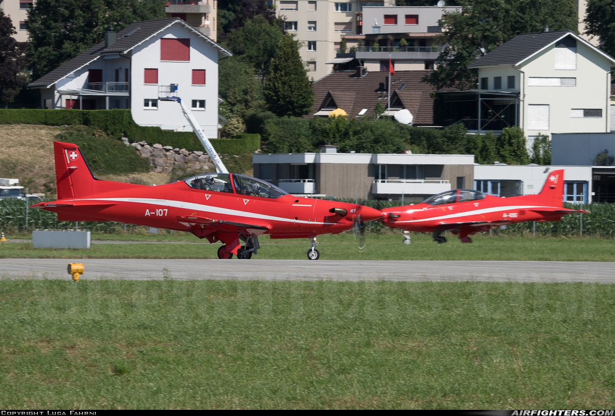 Switzerland - Air Force Pilatus PC-21 A-107 at Emmen (EML / LSME), Switzerland