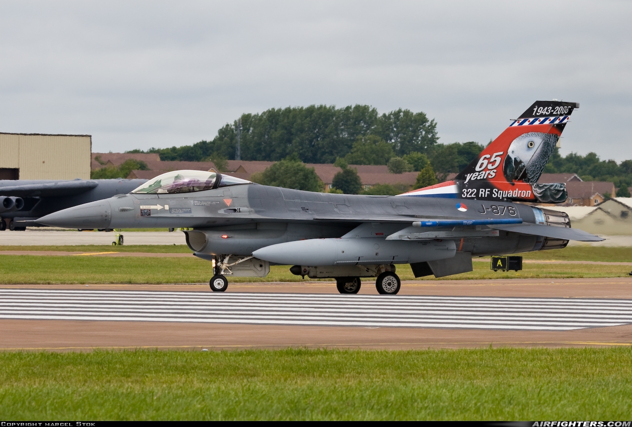 Netherlands - Air Force General Dynamics F-16AM Fighting Falcon J-876 at Fairford (FFD / EGVA), UK